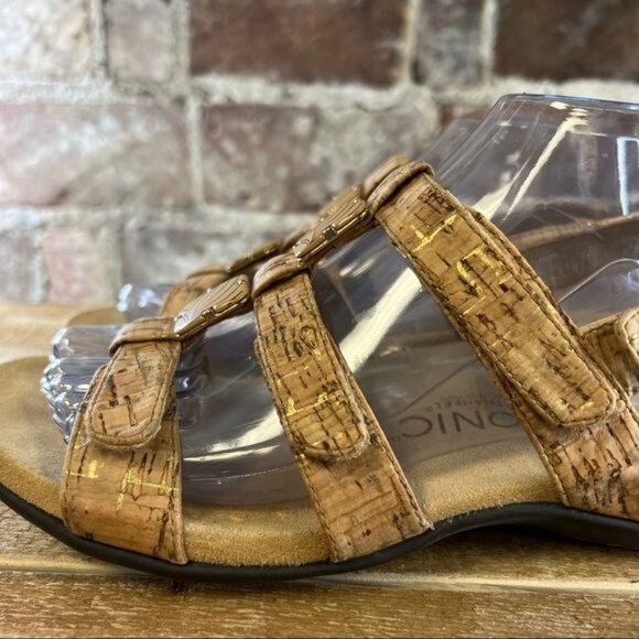 Vionic Rest Amber Cork Triple Strap Tan Sandals Sz 7 - Picture 6 of 12